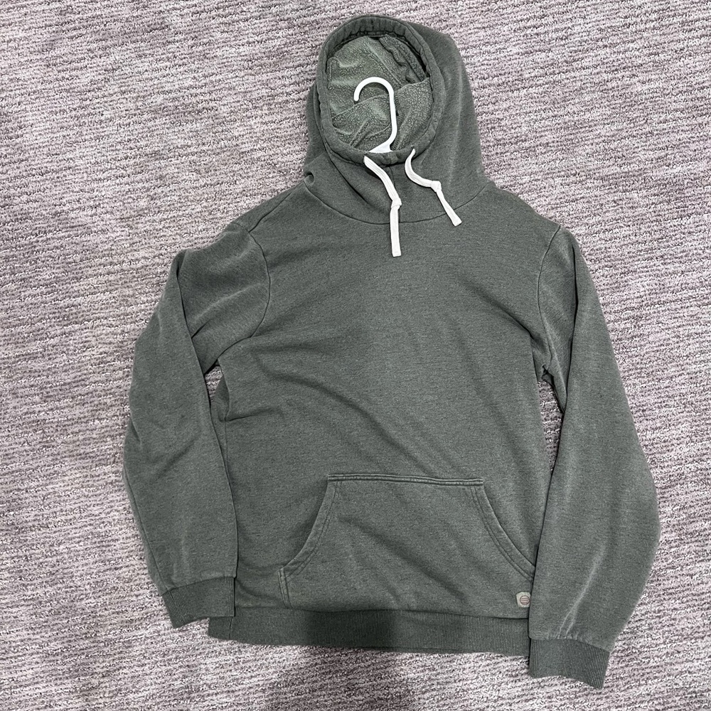 Marine Layer Green Cowlneck Hooded Sweatshirt, M